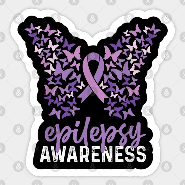 I Wear Purple For My Cousin Sticker by colorsofawareness